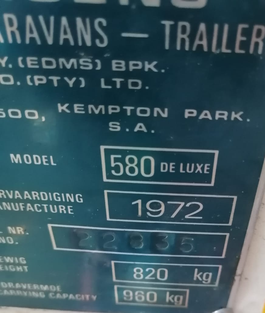 1972 Jurgens Delux 580 Caravan (CT 1461)
