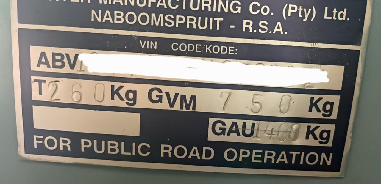 SOLD 2000 Venter Bush Baby Camping Trailer (CT 1471)